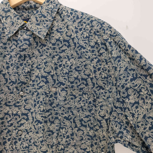 ノーティカ NAUTICA 90-00s インド製 ペイズリー柄 コットン長袖シャツ メンズ import:L